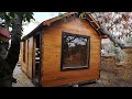 The Wooden Cabin // How to make a wooden house? // Tiny house // Ahşap ev yapımı // Part 1