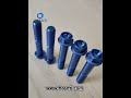 Blue Drilled Flange Titanium Bolts for Motorcycle