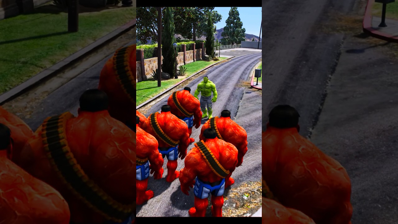 Outline Video GTA -V Hulk ko thande Pani me dhakka de dia 😂 #gta5 #funnyshorts #shortsfeed