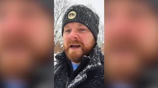 Sean's trek through the snow for bread and milk