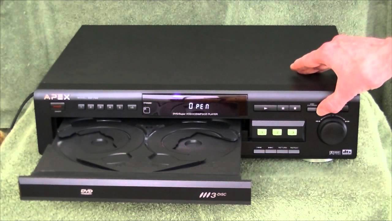 Apex AD-5131 3 Disc DVD CD Karaoke Player