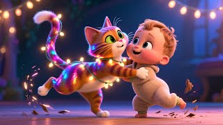 Baby And The Dancing Cat 🐱🎶 Fun Kids Song | Playful Nursery Rhyme for Toddlers