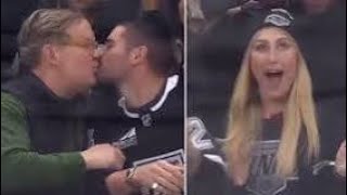 Andy Richter and Alan Bersten’s Hilarious Kiss Cam Moment at LA Kings Game!