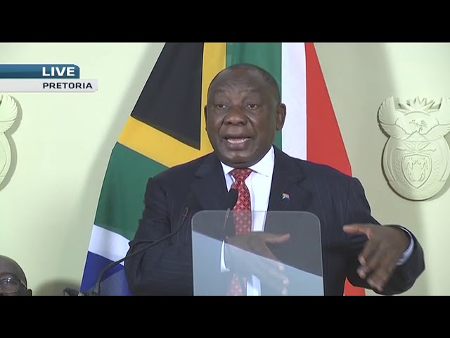 President Cyril Ramaphosa and Nhlanhla Nene answer questions from media on #stimuluspackage