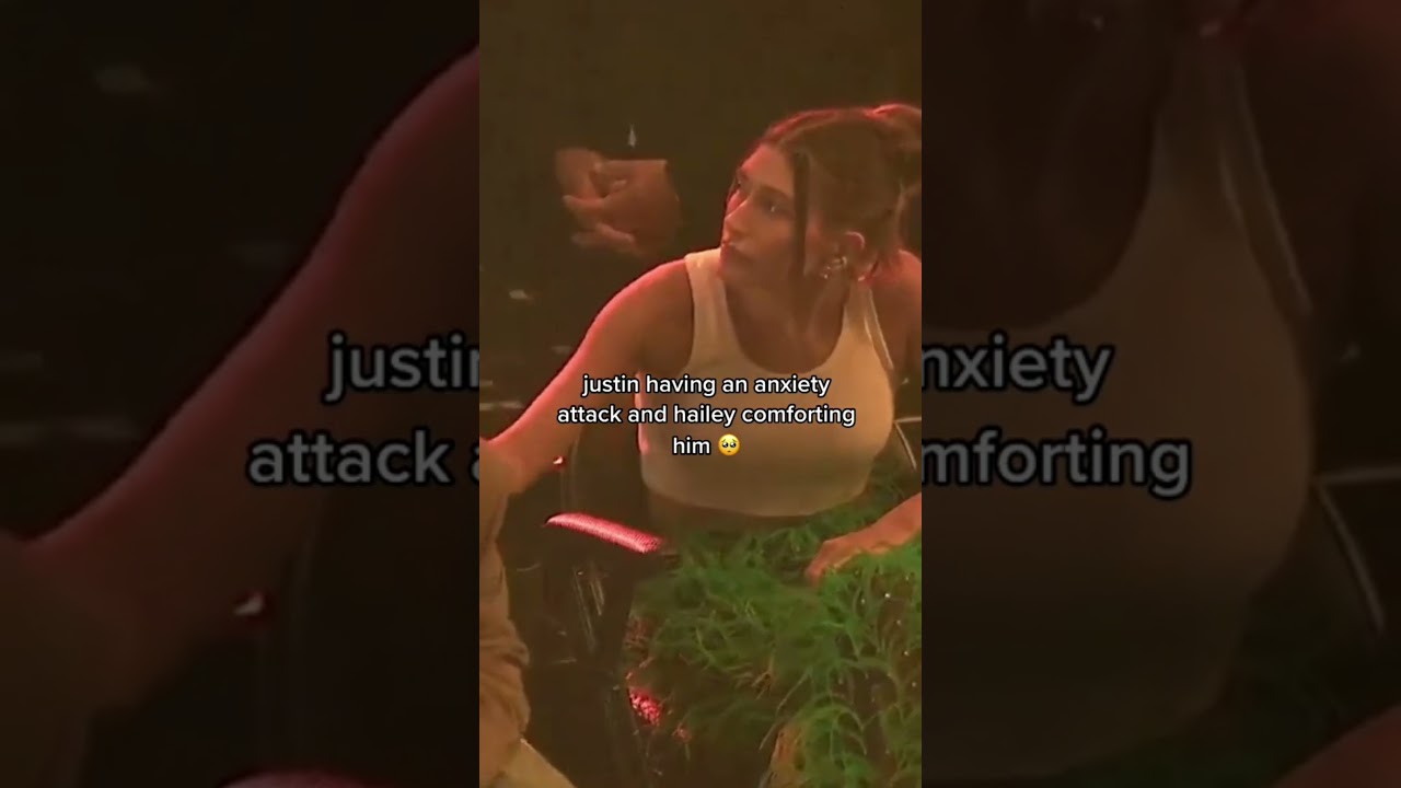 Justin Bieber having an anxiety attack and Hailey comforting him