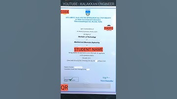 KTU Btech Degree Certificate #ktu #Btech #certificate