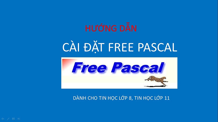 Hướng dẫn cài free pascal