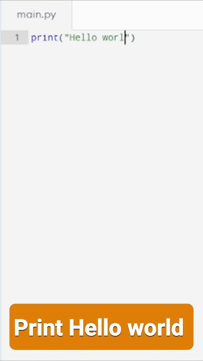 Hello world program in python. #shorts #python #helloworld - YouTube