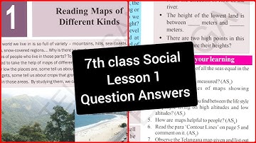 7th class Social Lesson-1 "Reading Maps of Different Kinds" Question Answers| Social SSC online
