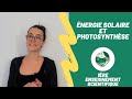 Nergie solaire et photosynthse  1re enseignement scientifique  madame svt