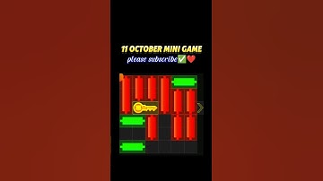 11 October hamster kombate Mini-game(Puzzle-solved)in few seconds ✅👍 #shortsviral