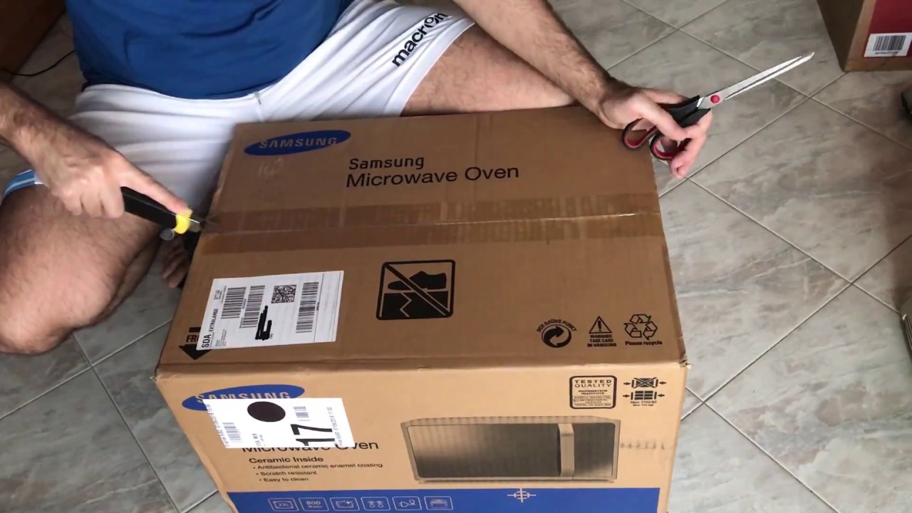 Samsung MG23F302TAK forno a microonde / microwave - YouTube