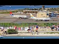 Skiathos Airport traffic summer 2019 - Airplanes vs Ships!