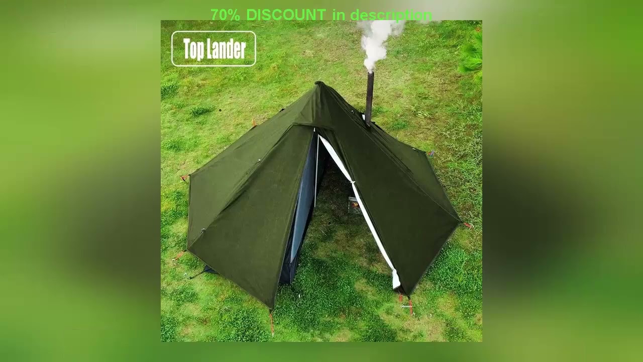 A must-have product! Camping Hot Tent with Chimney Window Outdoor Ultralight Tipi Teepee Tent Pyra