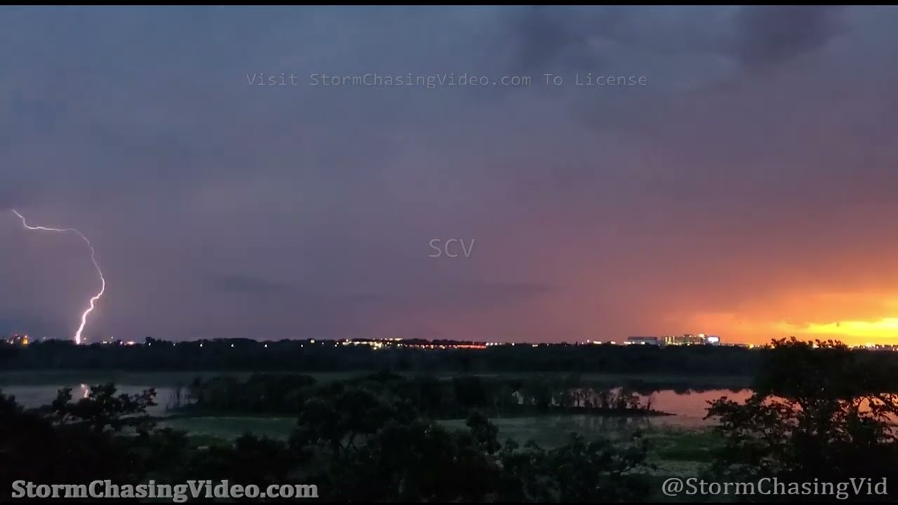 Stunning Twin Cities Sunset and Lightning - 7/26/2022