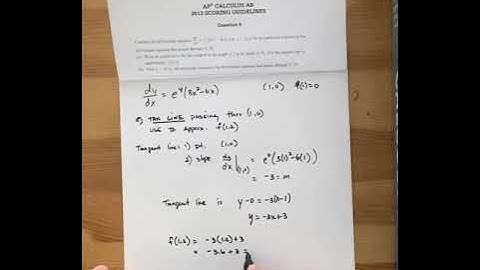 AP calc 2013 AB #6