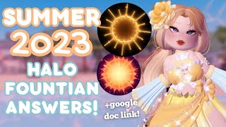 ALL SUMMER 2023 HALO ANSWERS! Royale High | flutterdove
