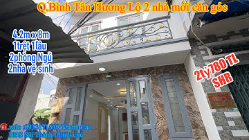 Q.Bình Tân Hương Lộ 2 nhà góc 1trệt 1lầu ngang 4.2 x gần 8m 2tỷ 780 TL sổ hồng riêng 