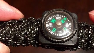 Paracord Survival Bracelet 550Lb Milspec With Comp, Fire Starter Scr, And