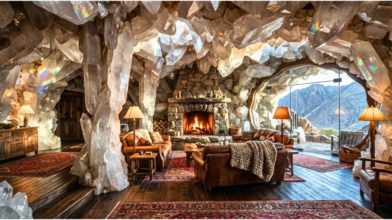 This Man Built an IMPOSSIBLE Shelter in an Isolated Crystal Cave (ASMR)