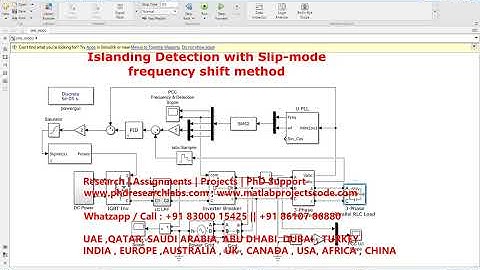 Islanding Detection with Slip mode frequency shift method MATLAB Islanding detection #simulink