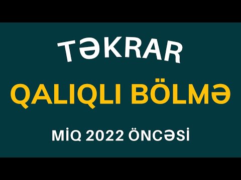 Vebinar: Qalıqlı bölmə (Nail Sadigov)