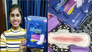 *New stayfree secure Nights cottony soft comfort pad review //Learning by Aarti //Best pad in india?