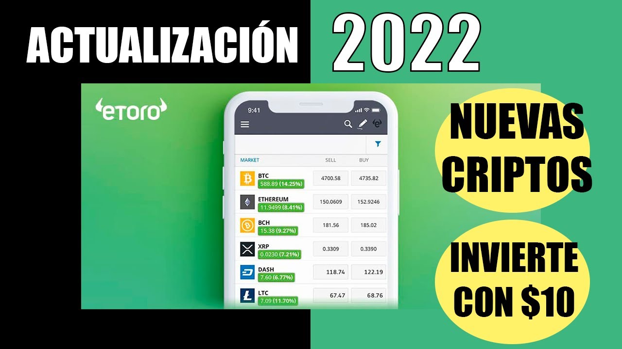 🤑 Compra criptomonedas con 10 USD en etoro | ¿Qué hay de nuevo en la aplicación?