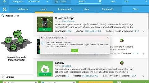 how to fix Mod-Pack to install minecraft | tlauncher