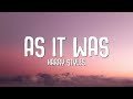 Harry Styles - As It Was (Lyrics)