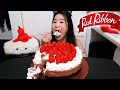 Eating The Whole Cake Challenge! Red Ribbon&#39;s Chocolate Mousse Pound Cake - Dessert Mukbang Asmr