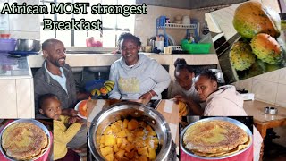 #cooking the STRONGEST Breakfast in an African Village When It's Chilly Outside