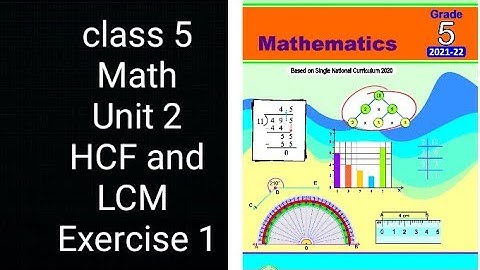 Class 5 Math | Unit 2 Exercise 1 | HCF and LCM | Complete Solution | Punjab Board 