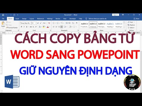 Cách copy bảng từ word sang powerpoint vẫn giữ nguyên định dạng