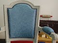 Confection d un dossier de fauteuil louis xvi  par maurice cazalet lavigne tapissier depuis 1960