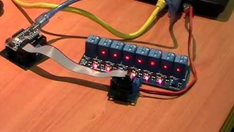 nano-eCat and 8 relays Banggood module (SKU075676)