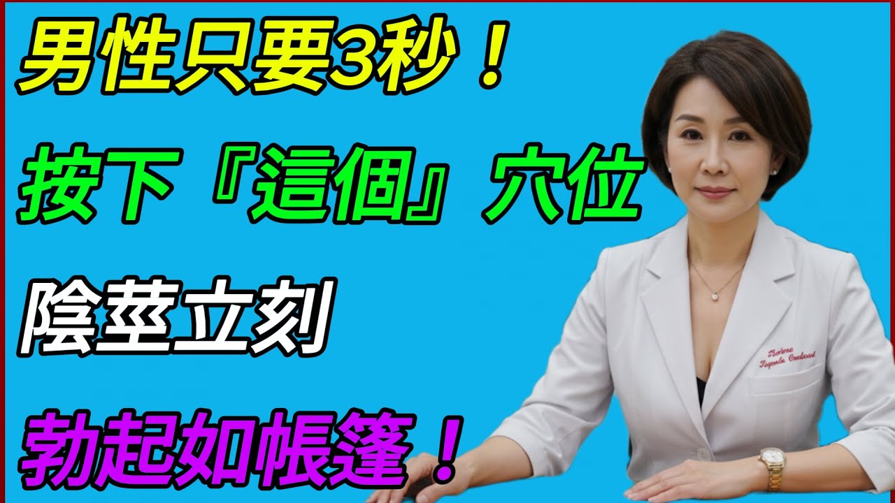 醫生從不會透露的祕密！每晚這樣做，你的妻子一定會驚喜。 老年健康｜長者智慧｜男性健康｜長者故事
