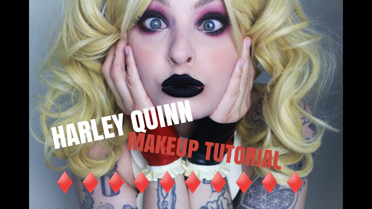 HARLEY QUINN CLASSIC MAKEUP TUTORIAL WEARING BLACK SHEEP LATEX