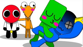 The Backrooms | Green kisses Blue - Rainbow Friends - Kiss Meme Animation