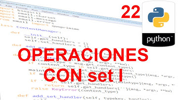 Operaciones con set I- 22 - Python básico para gente de C#, C++ y Java
