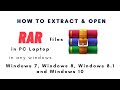 How to Extract RAR Files in Windows 10, Windows 7, Windows 8 | Extract RAR Files in PC and Laptop