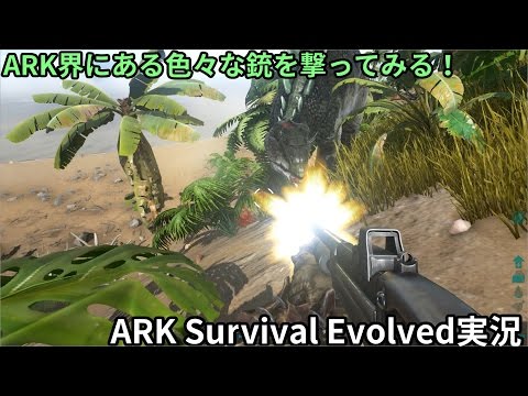 Ark Survival Evolved実況 Ark界の色々な銃を撃ってみる Youtube