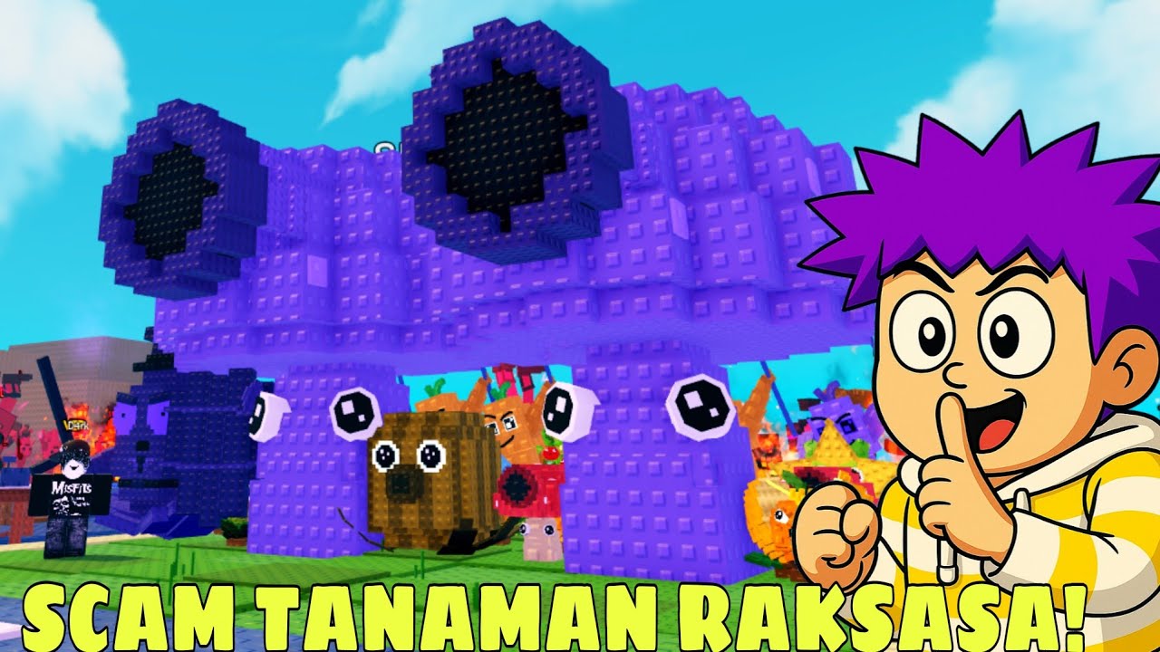 AKU DIMARAHIN BOCIL GARA-GARA AKU SCAM TANAMAN RAKSASANYA WKWKWK! Roblox Plant vs Brainrot Indonesia