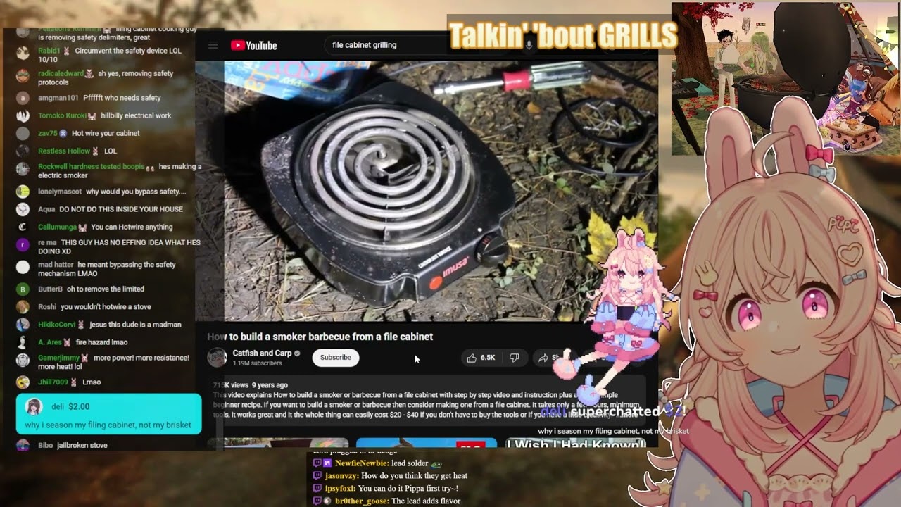 Pippa learns how to make a file cabinet smoker