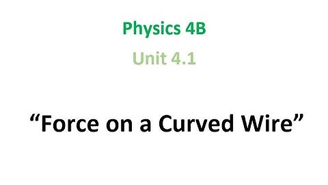Force on a Curved Wire