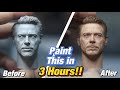 How to paint realistic skin tone eyes hair for the beginners  16 scale head