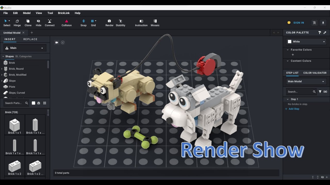 Lego set: Creator3in1:31137-2 in Bricklink Studio (Render Show)
