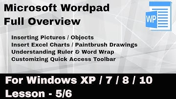 Microsoft Wordpad Full Tutorial For Windows 10 / 8 / 7 / XP | Lesson 5/6