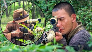 中國狙擊手VS日本神槍手，超精準射擊槍槍爆頭，1人秒殺敵3人！【抗日】