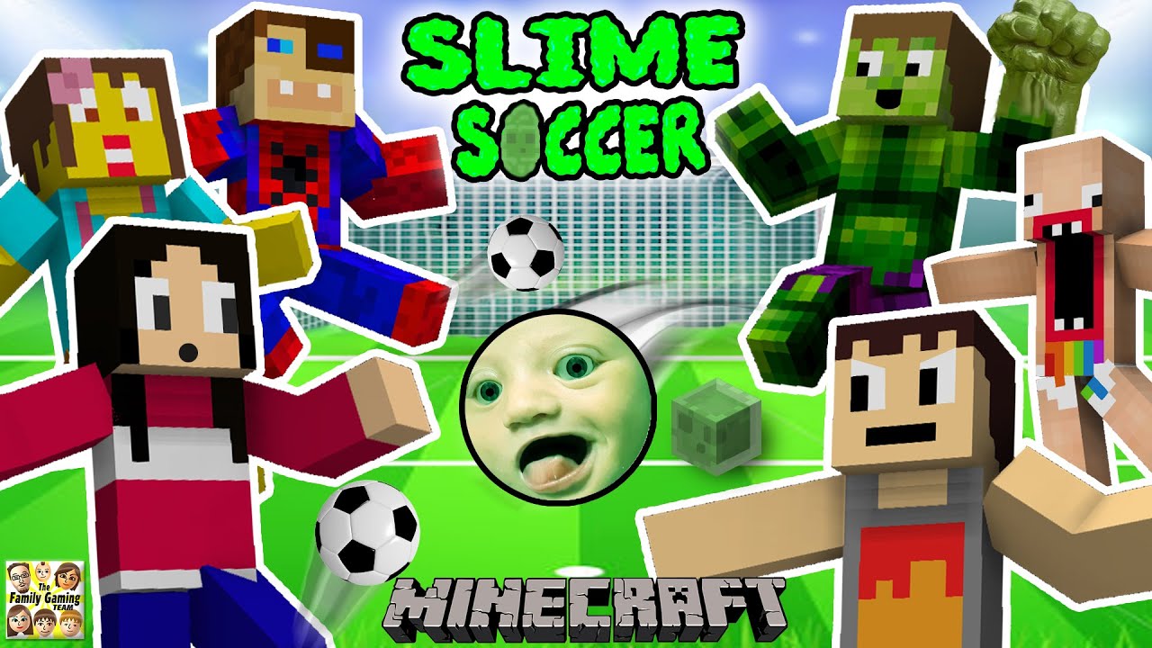 Fgteev Family Slime Soccer Match Super Fun Minecraft Game W